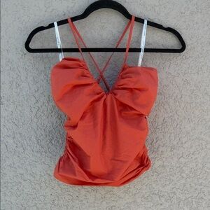 Chic Orange Strappy Top
